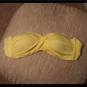 Mossimo Yellow Bandeau Bikini Top with Strap